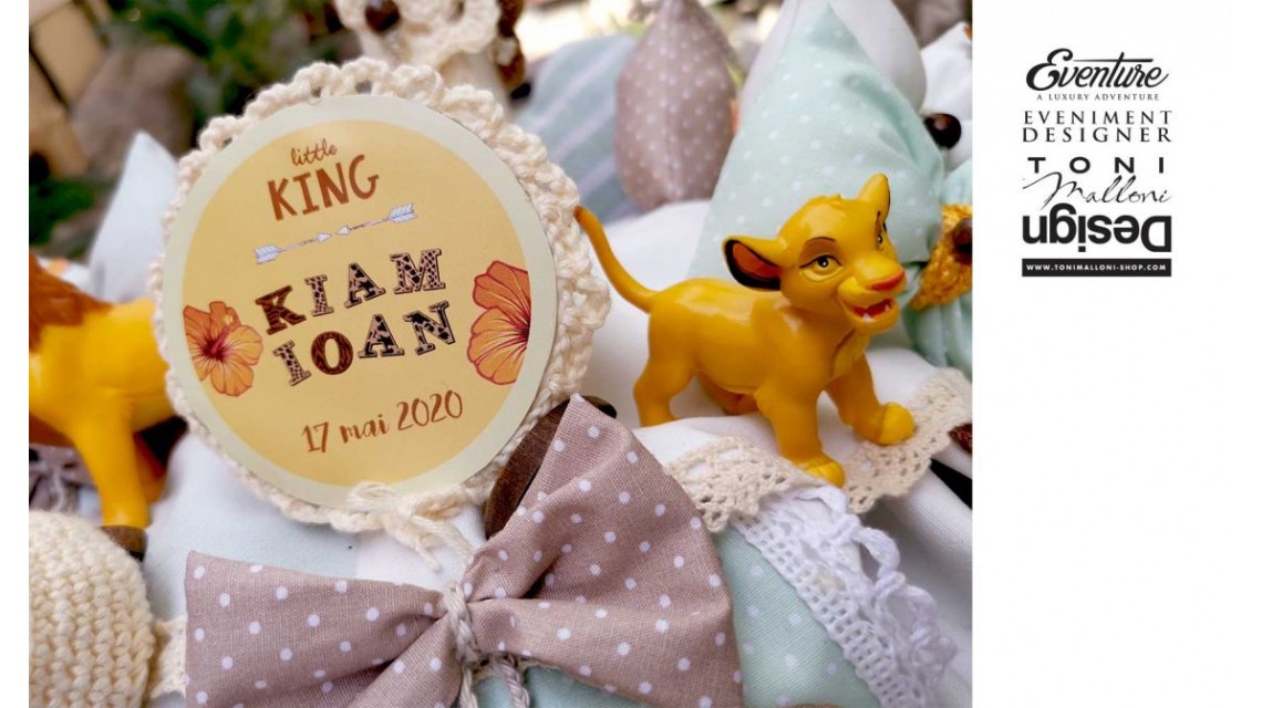 Lumanare de botez cu Simba, regele leu din celebrul desen animat sau film Lion King, Baby Simba 20